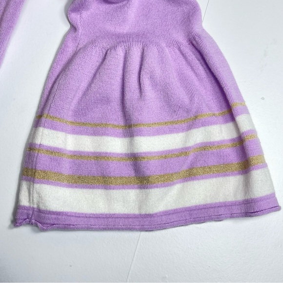 LILLY PULITZER Callee Sweater Lilac Gold Buttons Shoulder Bell Sleeve Size Large - Picture 4 of 9